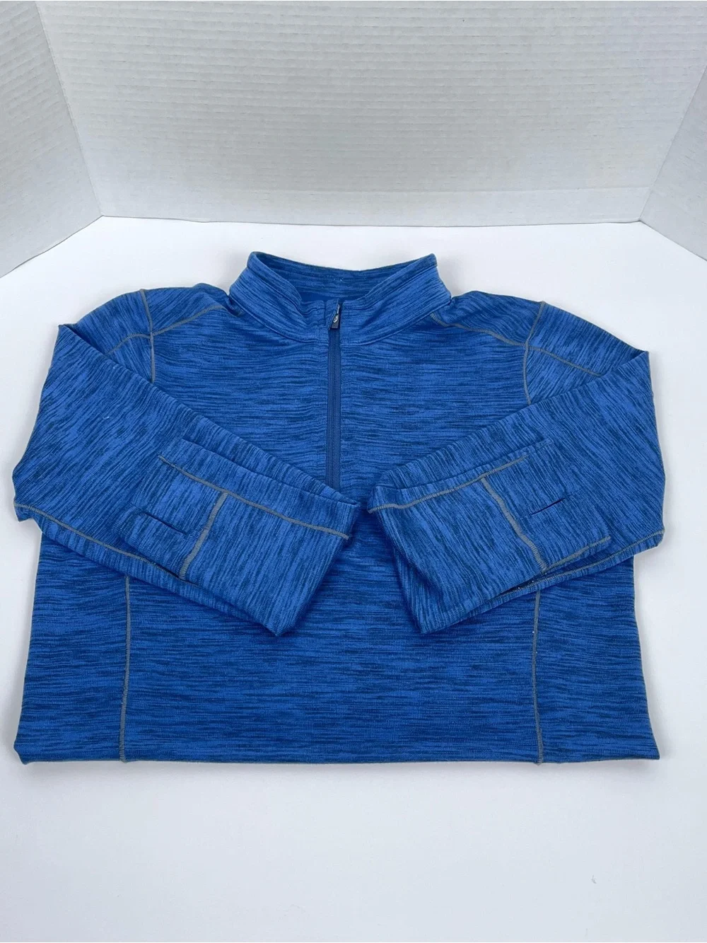 Kuhl Youth Boys Heathered Blue Alloy 1/4 Zip Lightweight Sweater Size M; Active
